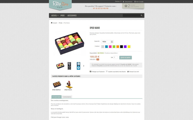 Theme responsive newacth Retro pour Prestasop 1.5